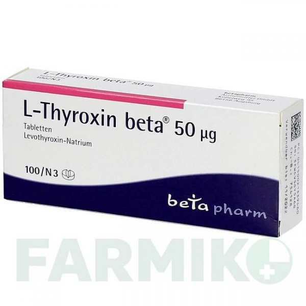 Л ТИРОКСИН (L THYROXIN) 50 мкг таблетки 100 шт - Левотироксин BETAPHARM