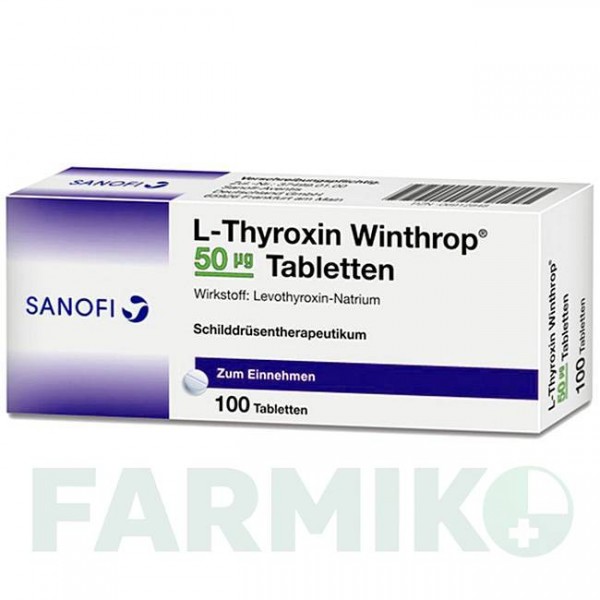 Л ТИРОКСИН (L THYROXIN) 50 мкг таблетки 100 шт - Левотироксин SANOFI