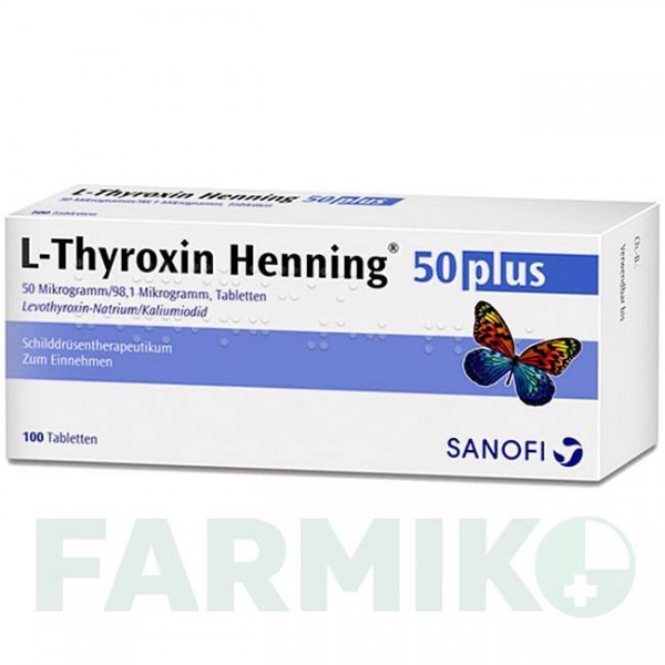 Л ТИРОКСИН (L THYROXIN) 50 таблетки 100 шт - Левотироксин, Йодид калію SANOFI