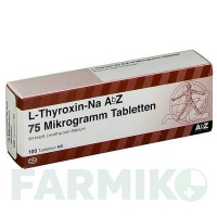 Л ТИРОКСИН (L THYROXIN) 75 мкг таблетки 100 шт - Левотироксин ABZ PHARMA