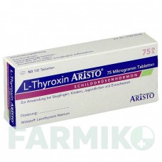 Л ТИРОКСИН (L THYROXIN) 75 мкг таблетки 100 шт - Левотироксин ARISTO PHARMA