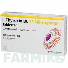 Л ТИРОКСИН (L THYROXIN) 75 мкг таблетки 100 шт - Левотироксин BERLIN-CHEMIE