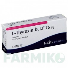 Л ТИРОКСИН (L THYROXIN) 75 мкг таблетки 50 шт - Левотироксин BETAPHARM