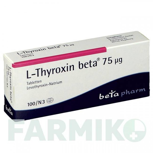 Л ТИРОКСИН (L THYROXIN) 75 мкг таблетки 100 шт - Левотироксин BETAPHARM