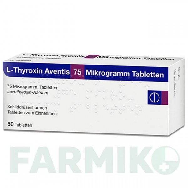 Л ТИРОКСИН (L THYROXIN) 75 мкг таблетки 50 шт - Левотироксин SANOFI