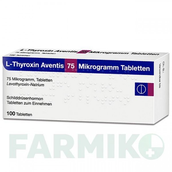 Л ТИРОКСИН (L THYROXIN) 75 мкг таблетки 100 шт - Левотироксин SANOFI