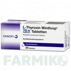 Л ТИРОКСИН (L THYROXIN) 75 мкг таблетки 50 шт - Левотироксин SANOFI