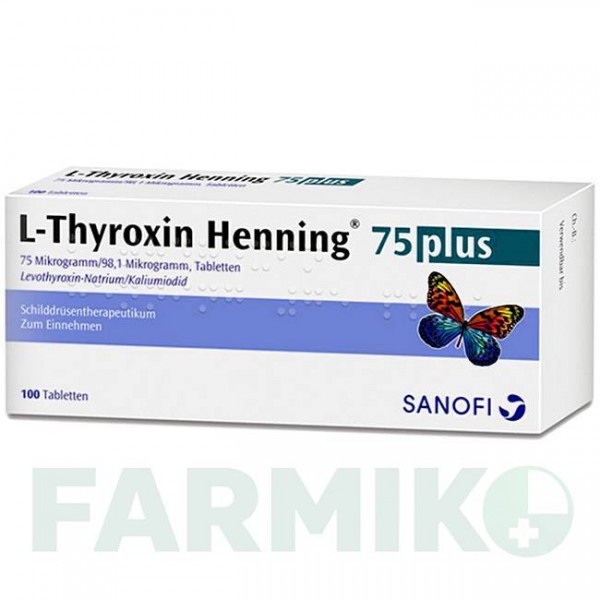 Л ТИРОКСИН (L THYROXIN) 75 таблетки 100 шт - Левотироксин, Йодид калію SANOFI