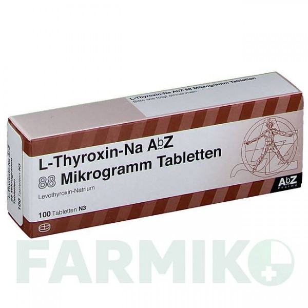 Л ТИРОКСИН (L THYROXIN) 88 мкг таблетки 100 шт - Левотироксин ABZ PHARMA