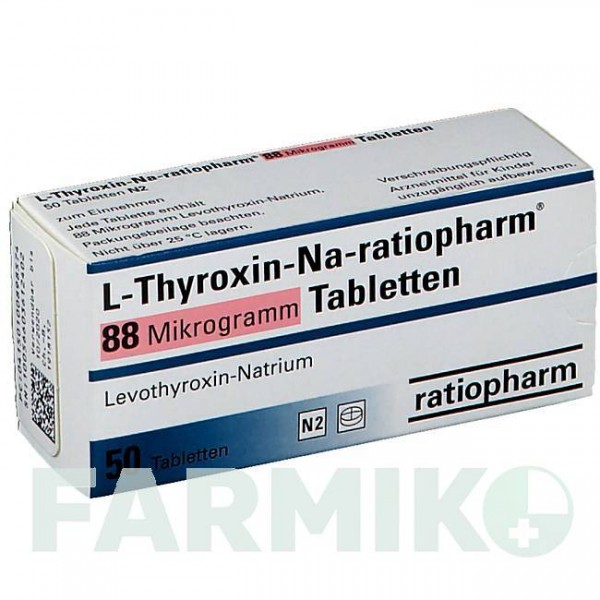 Л ТИРОКСИН (L THYROXIN) 88 мкг таблетки 50 шт - Левотироксин RATIOPHARM