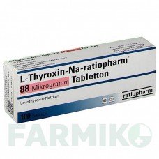 Л ТИРОКСИН (L THYROXIN) 88 мкг таблетки 100 шт - Левотироксин RATIOPHARM