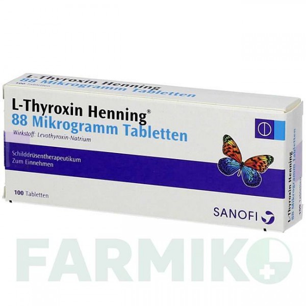 Л ТИРОКСИН (L THYROXIN) 88 мкг таблетки 100 шт - Левотироксин SANOFI