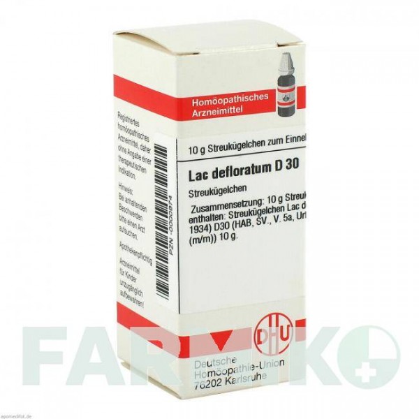 ЛАК ДЕФЛОРАТУМ (LAC DEFLORATUM) D 30 глобули 10 г - Гомеопатія DHU