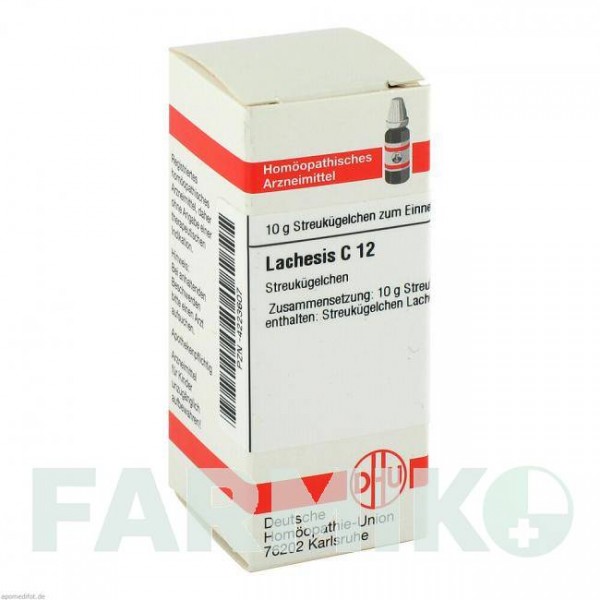 ЛАХЕЗИС (LACHESIS) C 12 глобули 10 г - Гомеопатія DHU