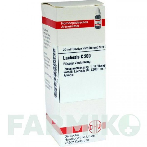 ЛАХЕЗИС (LACHESIS) C 200 розчин 20 мл - Гомеопатія DHU