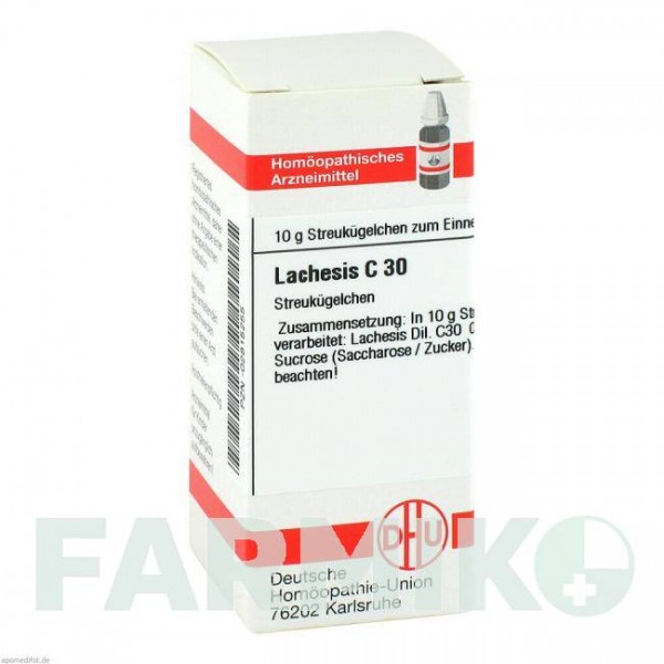 ЛАХЕЗИС (LACHESIS) C 30 глобули 10 г - Гомеопатія DHU