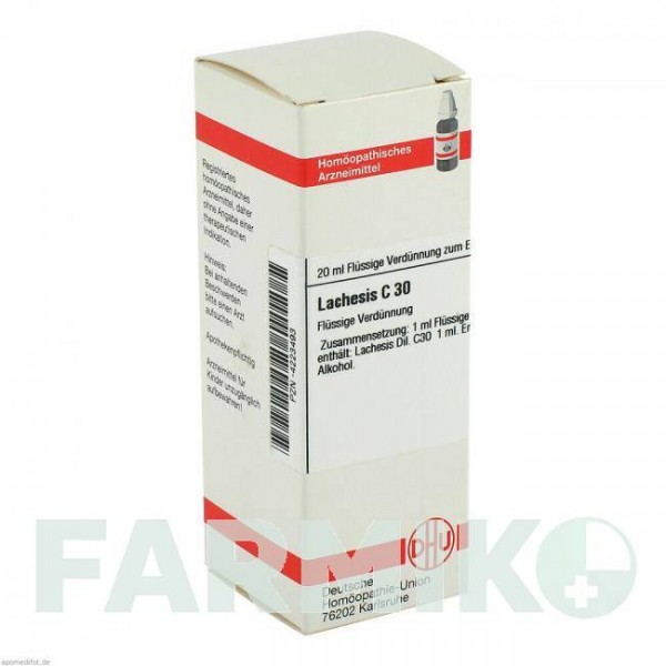 ЛАХЕЗИС (LACHESIS) C 30 розчин 20 мл - Гомеопатія DHU