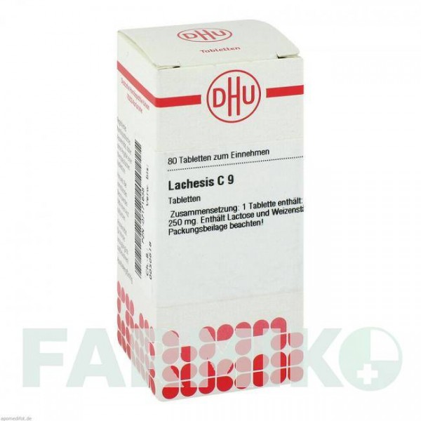 ЛАХЕЗИС (LACHESIS) C 9 таблетки 80 шт - Гомеопатія DHU
