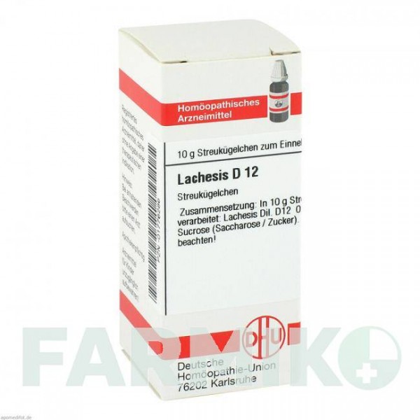 ЛАХЕЗИС (LACHESIS) D 12 глобули 10 г - Гомеопатія DHU