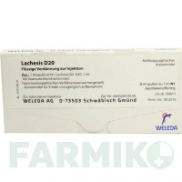 ЛАХЕЗИС (LACHESIS) D 20 ампулы 8x1 мл - Гомеопатия WELEDA