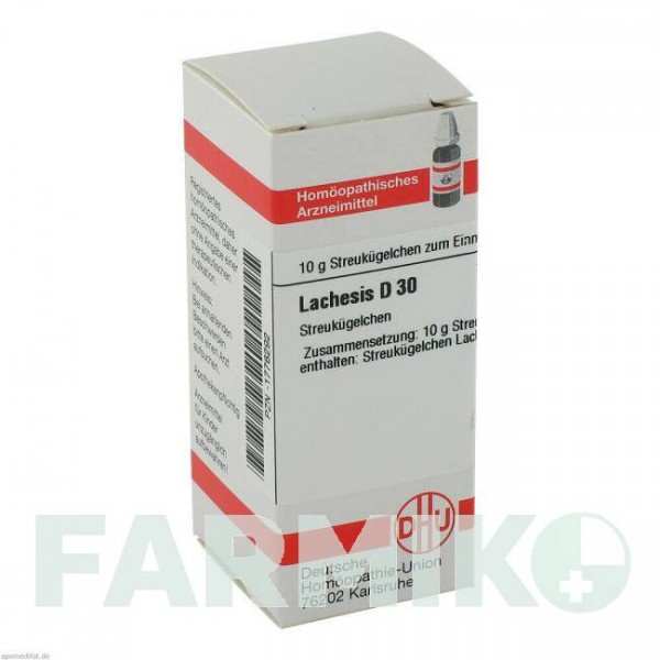 ЛАХЕЗИС (LACHESIS) D 30 глобули 10 г - Гомеопатія DHU