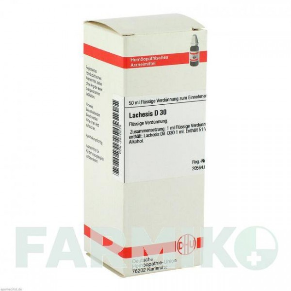 ЛАХЕЗИС (LACHESIS) D 30 розчин 50 мл - Гомеопатія DHU