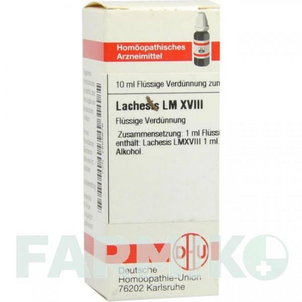 ЛАХЕЗИС (LACHESIS) LM XVIII розчин 10 мл - Гомеопатія DHU