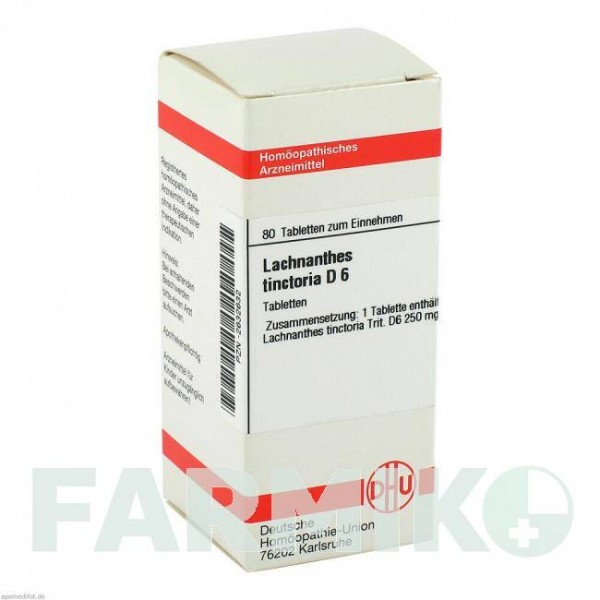 ЛАХНАНТЕС (LACHNANTHES) D 6 таблетки 80 шт - Гомеопатія DHU