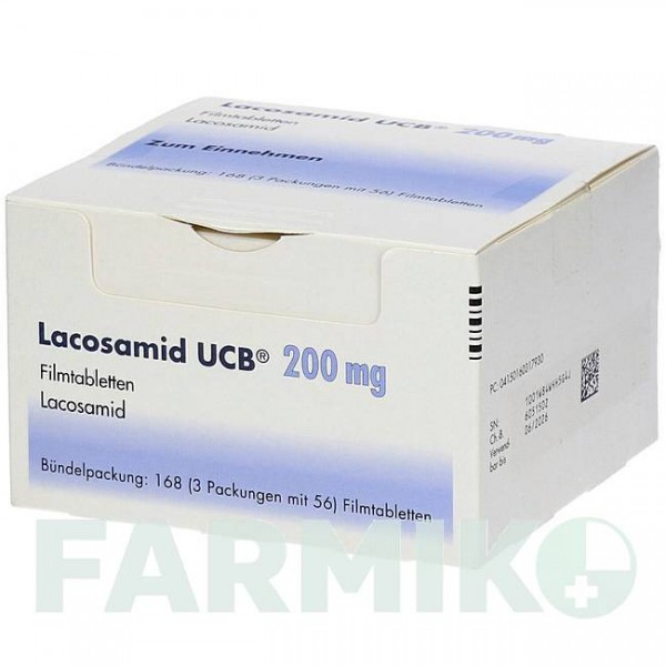 ЛАКОСАМІД (LACOSAMID) 200 мг таблетки 168 шт - Лакосамід UCB PHARMA
