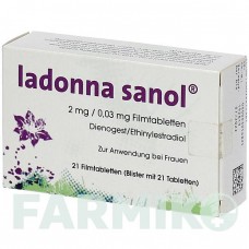 ЛАДОННА (LADONNA) 2 мг/0,03 мг таблетки 21 шт - Дієногест, Етинілестрадіол THERAMEX