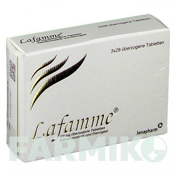 ЛАФАММЕ (LAFAMME) 2/2 мг таблетки 3x28 шт - Диеногест, Эстроген JENAPHARM