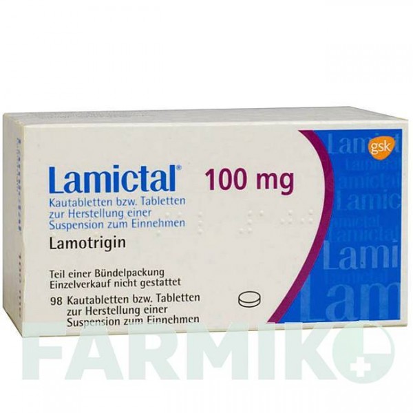 ЛАМІКТАЛ (LAMICTAL) 100 мг таблетки 2x98 шт - Ламотриджин GLAXOSMITHKLINE