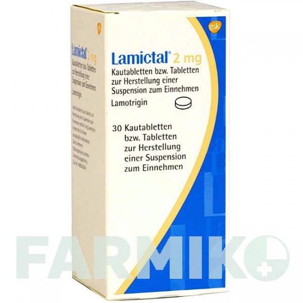 ЛАМІКТАЛ (LAMICTAL) 2 мг таблетки 30 шт - Ламотриджин GLAXOSMITHKLINE