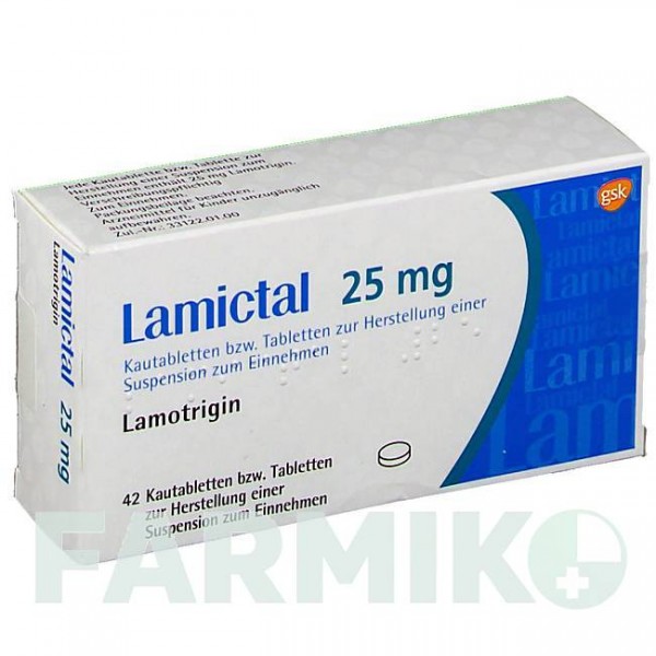 ЛАМІКТАЛ (LAMICTAL) 25 мг таблетки 42 шт - Ламотриджин GLAXOSMITHKLINE