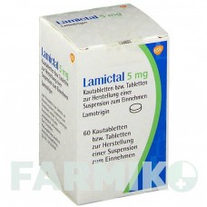 ЛАМИКТАЛ (LAMICTAL) 5 мг таблетки 60 шт - Ламотриджин GLAXOSMITHKLINE