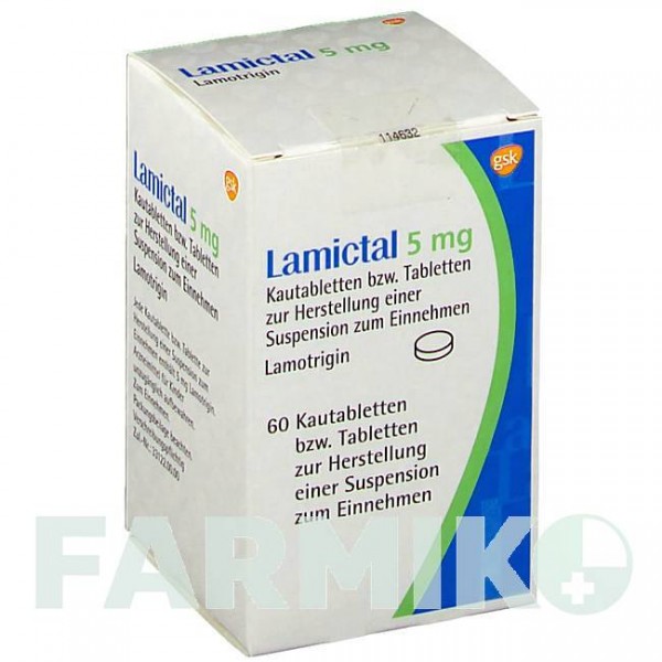 ЛАМІКТАЛ (LAMICTAL) 5 мг таблетки 60 шт - Ламотриджин GLAXOSMITHKLINE