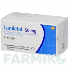 ЛАМИКТАЛ (LAMICTAL) 50 мг таблетки 98 шт - Ламотриджин GLAXOSMITHKLINE