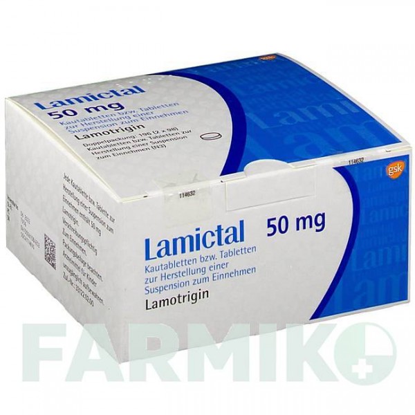 ЛАМИКТАЛ (LAMICTAL) 50 мг таблетки 2x98 шт - Ламотриджин GLAXOSMITHKLINE