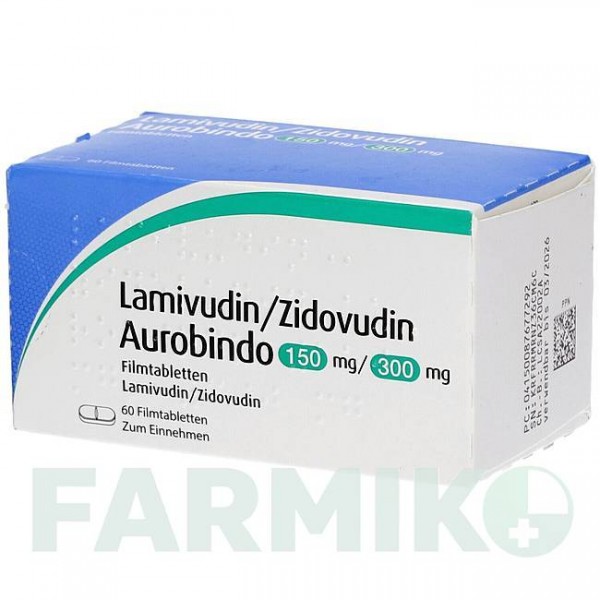 ЛАМІВУДИН (LAMIVUDIN) 150 мг/300 мг таблетки 60 шт - Зидовудин, Ламівудин PUREN PHARMA