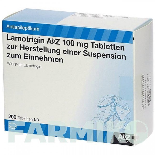 ЛАМОТРИДЖИН (LAMOTRIGIN) 100 мг таблетки 200 шт - Ламотриджин ABZ PHARMA