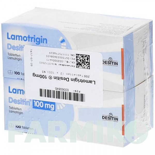 ЛАМОТРИДЖИН (LAMOTRIGIN) 100 мг таблетки 200 шт - Ламотриджин DESITIN