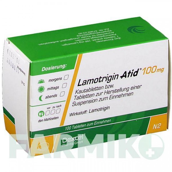 ЛАМОТРИДЖИН (LAMOTRIGIN) 100 мг таблетки 100 шт - Ламотриджин DEXCEL PHARMA