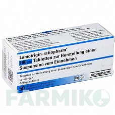 ЛАМОТРИДЖИН (LAMOTRIGIN) 100 мг таблетки 50 шт - Ламотриджин RATIOPHARM