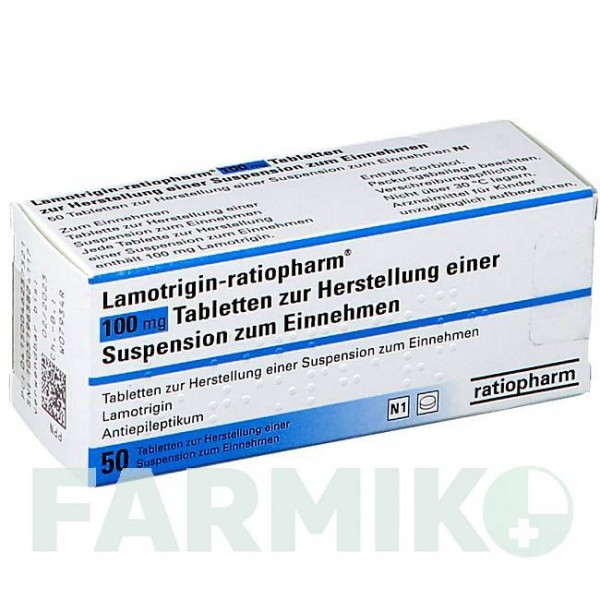 ЛАМОТРИДЖИН (LAMOTRIGIN) 100 мг таблетки 50 шт - Ламотриджин RATIOPHARM