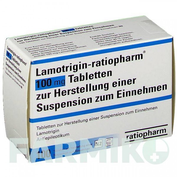 ЛАМОТРИДЖИН (LAMOTRIGIN) 100 мг таблетки 100 шт - Ламотриджин RATIOPHARM