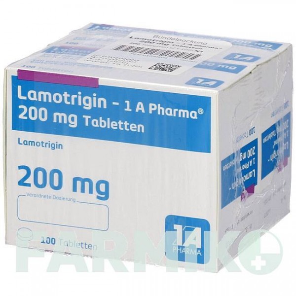 ЛАМОТРИДЖИН (LAMOTRIGIN) 200 мг таблетки 200 шт - Ламотриджин 1 A PHARMA