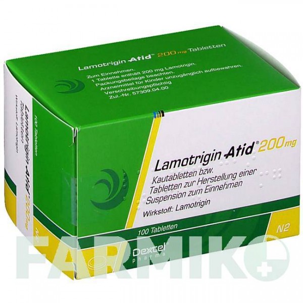 ЛАМОТРИДЖИН (LAMOTRIGIN) 200 мг таблетки 100 шт - Ламотриджин DEXCEL PHARMA