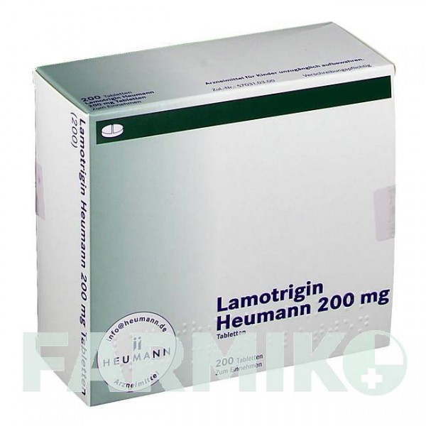 ЛАМОТРИДЖИН (LAMOTRIGIN) 200 мг таблетки 200 шт - Ламотриджин HEUMANN PHARMA