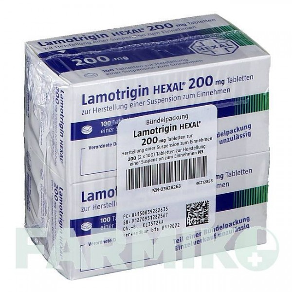 ЛАМОТРИДЖИН (LAMOTRIGIN) 200 мг таблетки 200 шт - Ламотриджин HEXAL