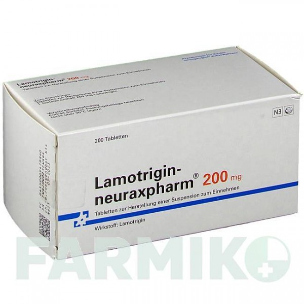 ЛАМОТРИДЖИН (LAMOTRIGIN) 200 мг таблетки 200 шт - Ламотриджин NEURAXPHARM